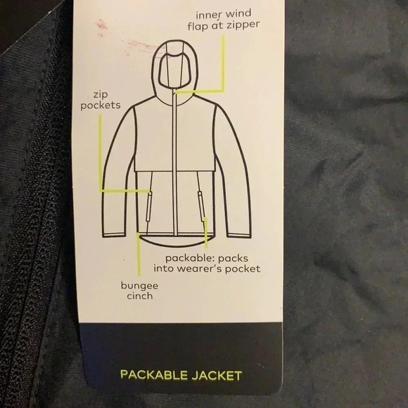 Champion Packable Windbreaker Jacket Ebony Black XXL - Picture 5 of 10